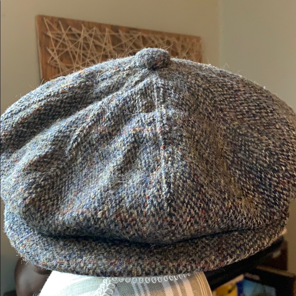 Vintage Harris Tweed Newsboy Cap
